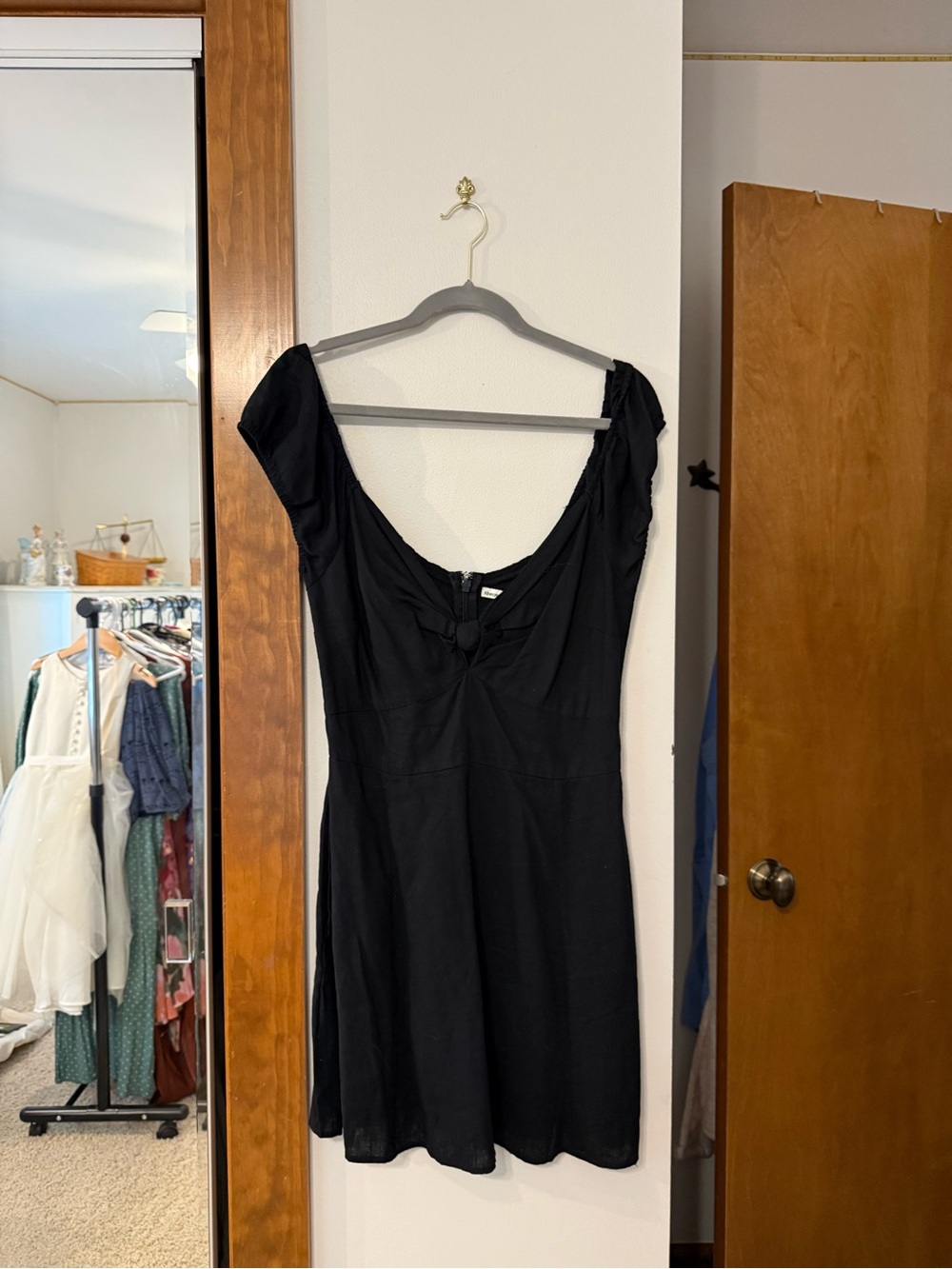 Abercrombie & Fitch Black Mini Dress with Scoop Neck